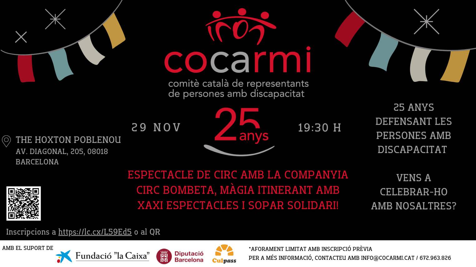 Sopar Solidari pel 25è Aniversari del COCARMI