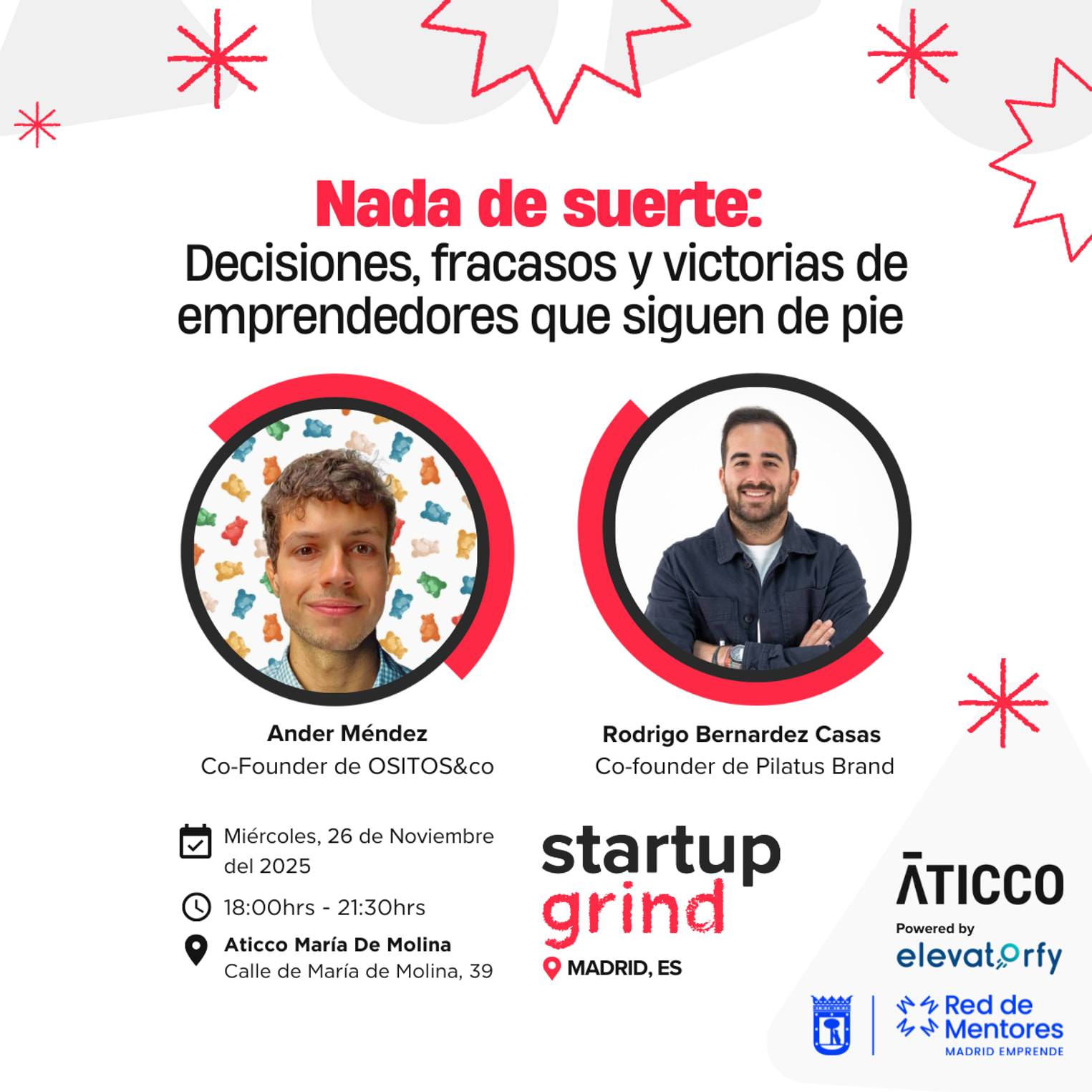 Nada de suerte: Decisiones, fracasos y victorias de emprendedores que siguen de pie