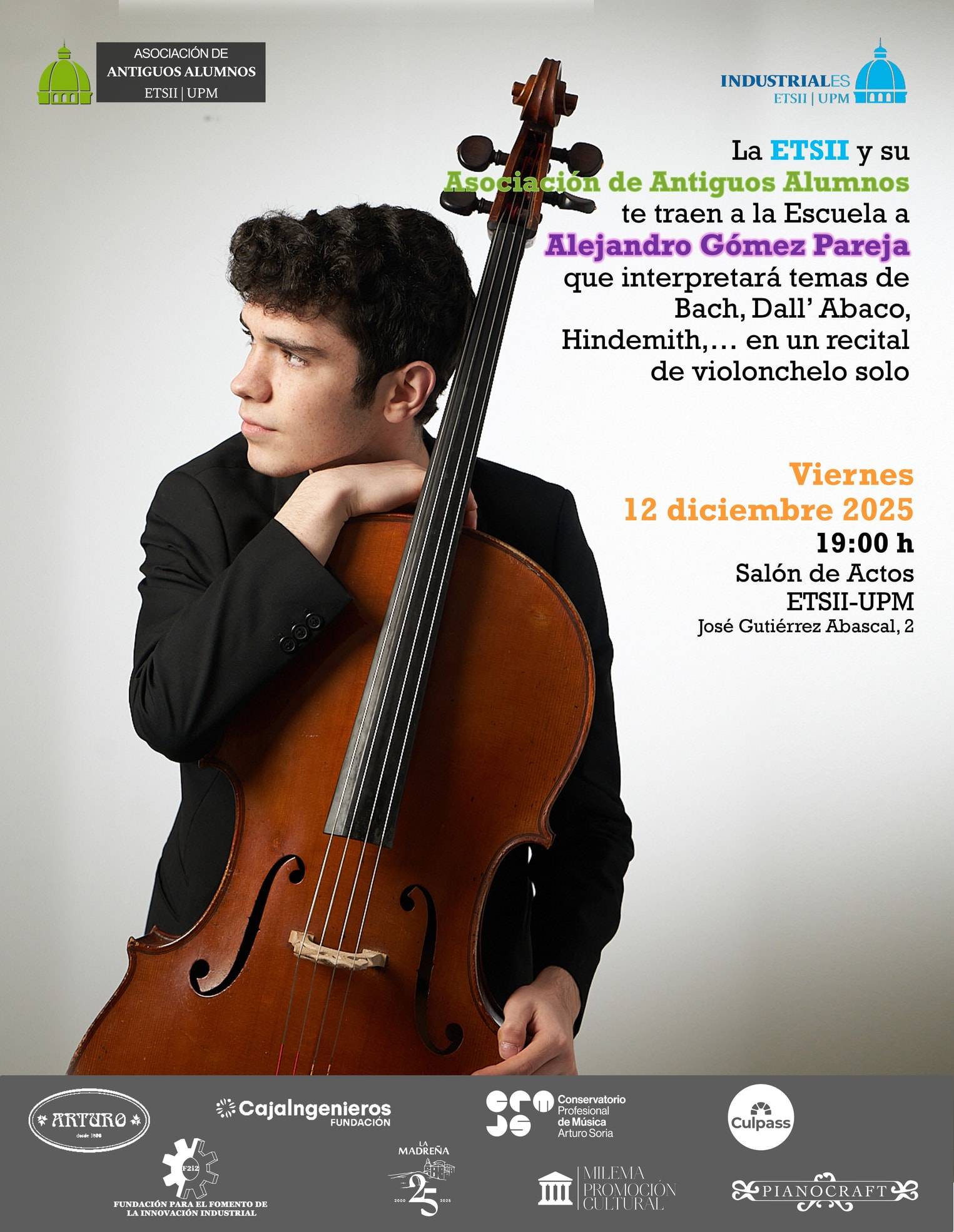 Alejandro Gómez Pareja en concierto en la ETSII