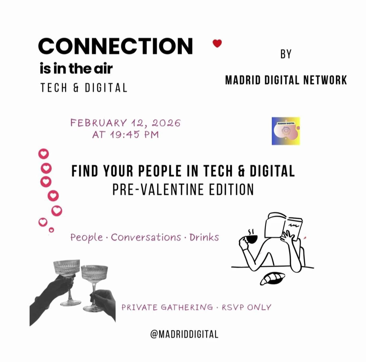💌 FIND YOUR PEOPLE IN TECH & DIGITAL:  Pre-Valentine Edition