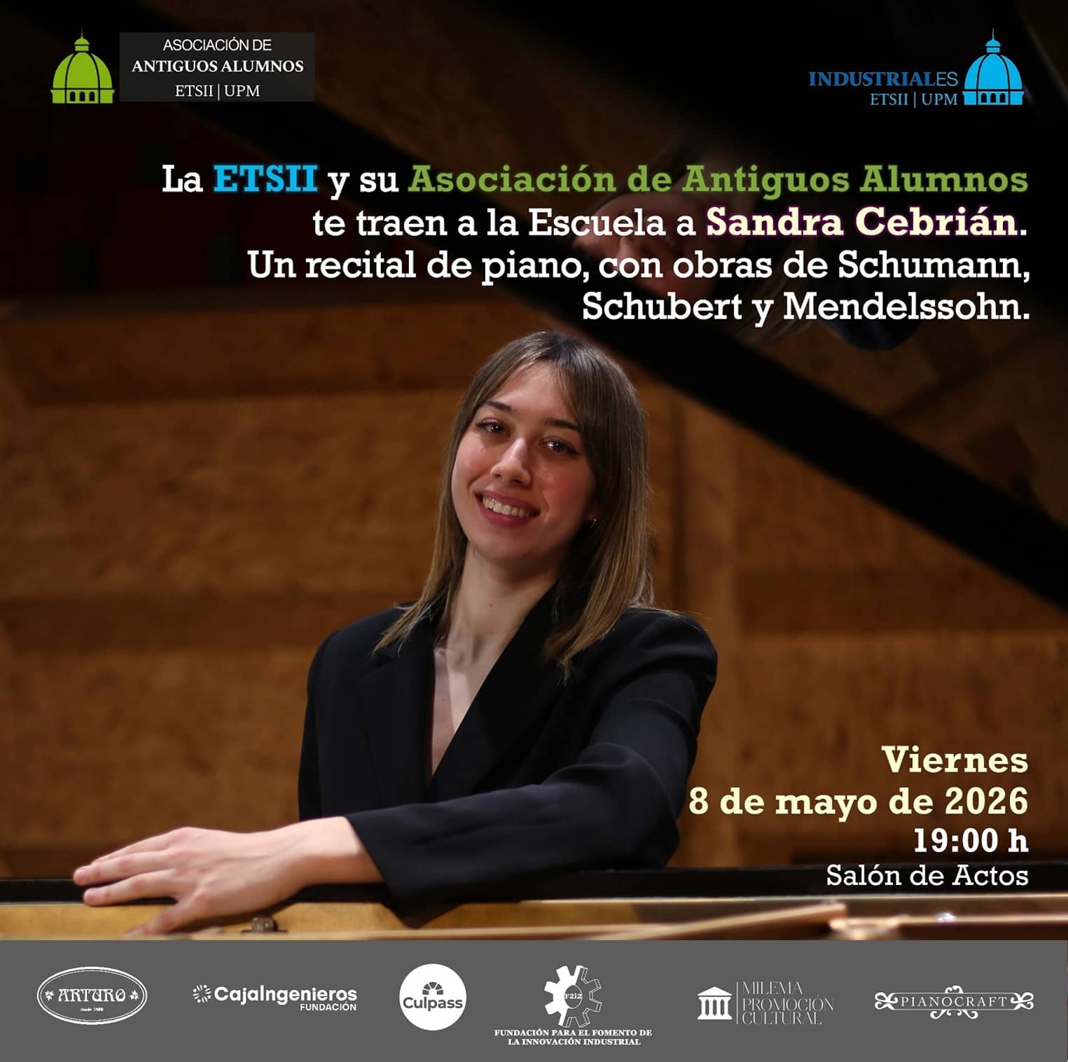 Sandra Cebrián lleva a la ETSII a Schumann, Schubert y Mendelssohn
