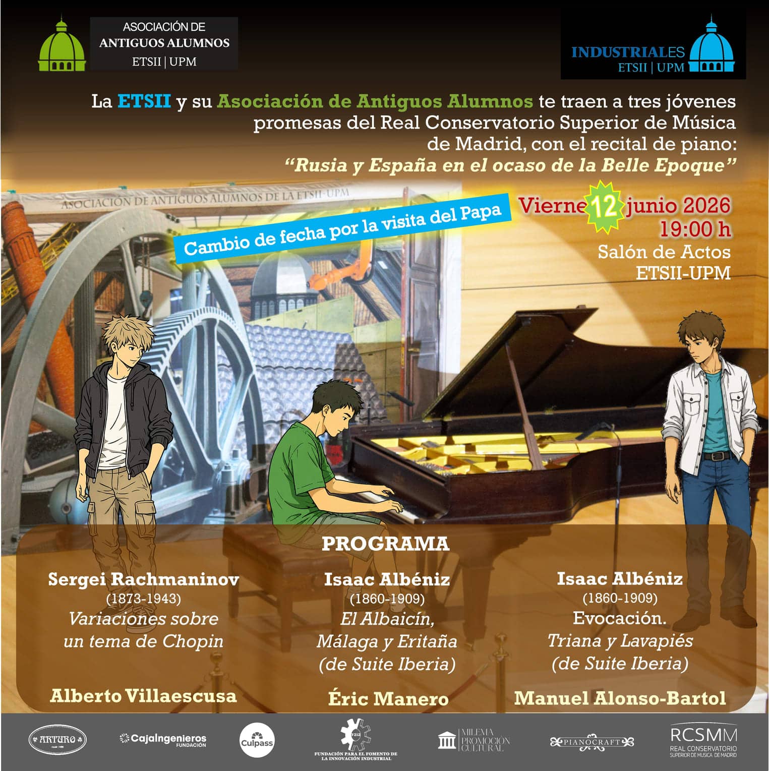 Obras de Rachmaninov y Albéniz en la ETSII: “Rusia y España en el ocaso de la Belle Epoque”