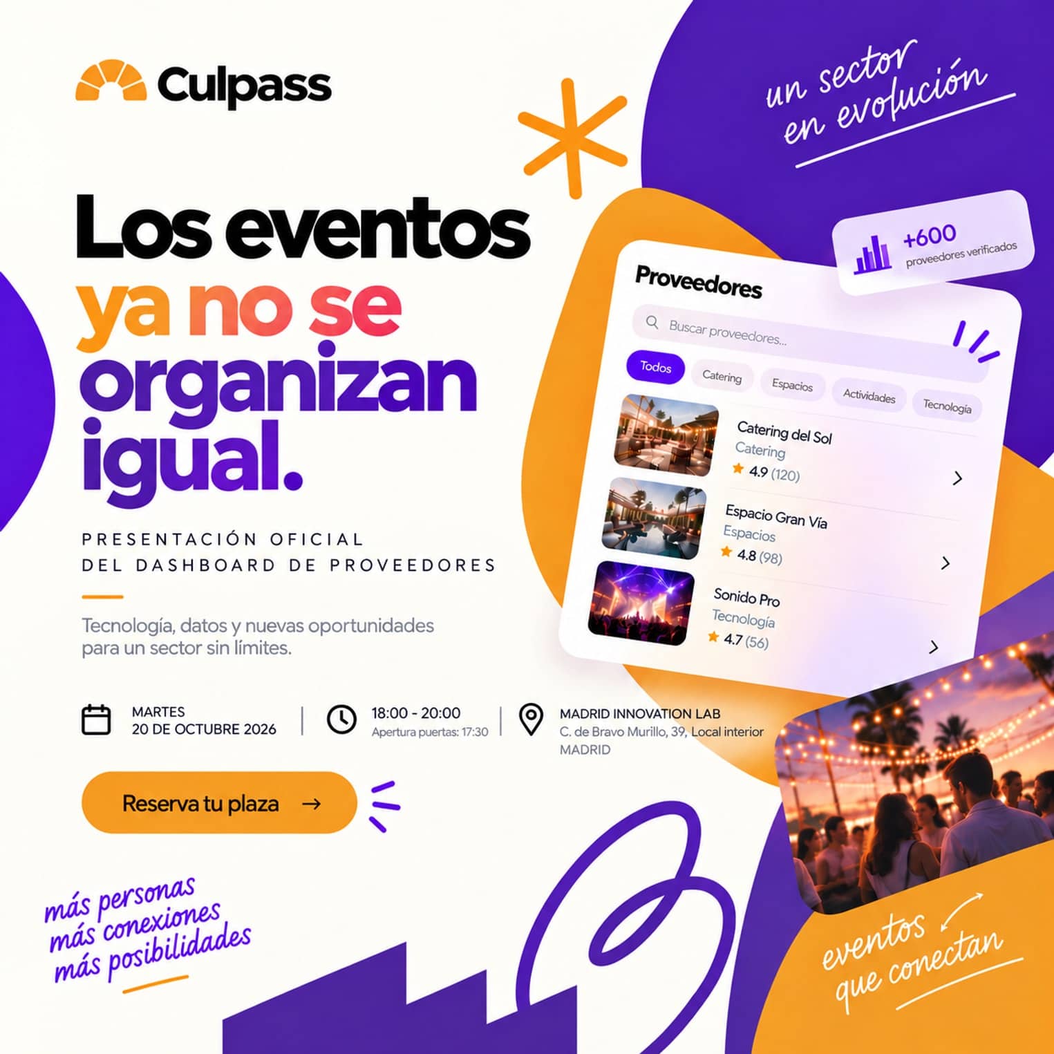 Los eventos ya no se organizan igual 