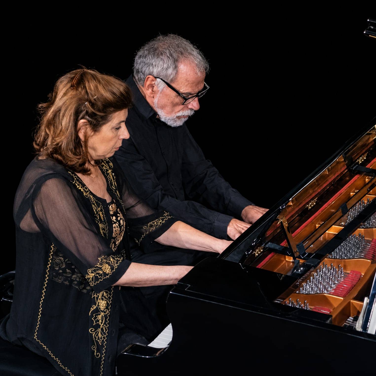 Josep Colom y Carmen Deleito en la Escuela de Industriales