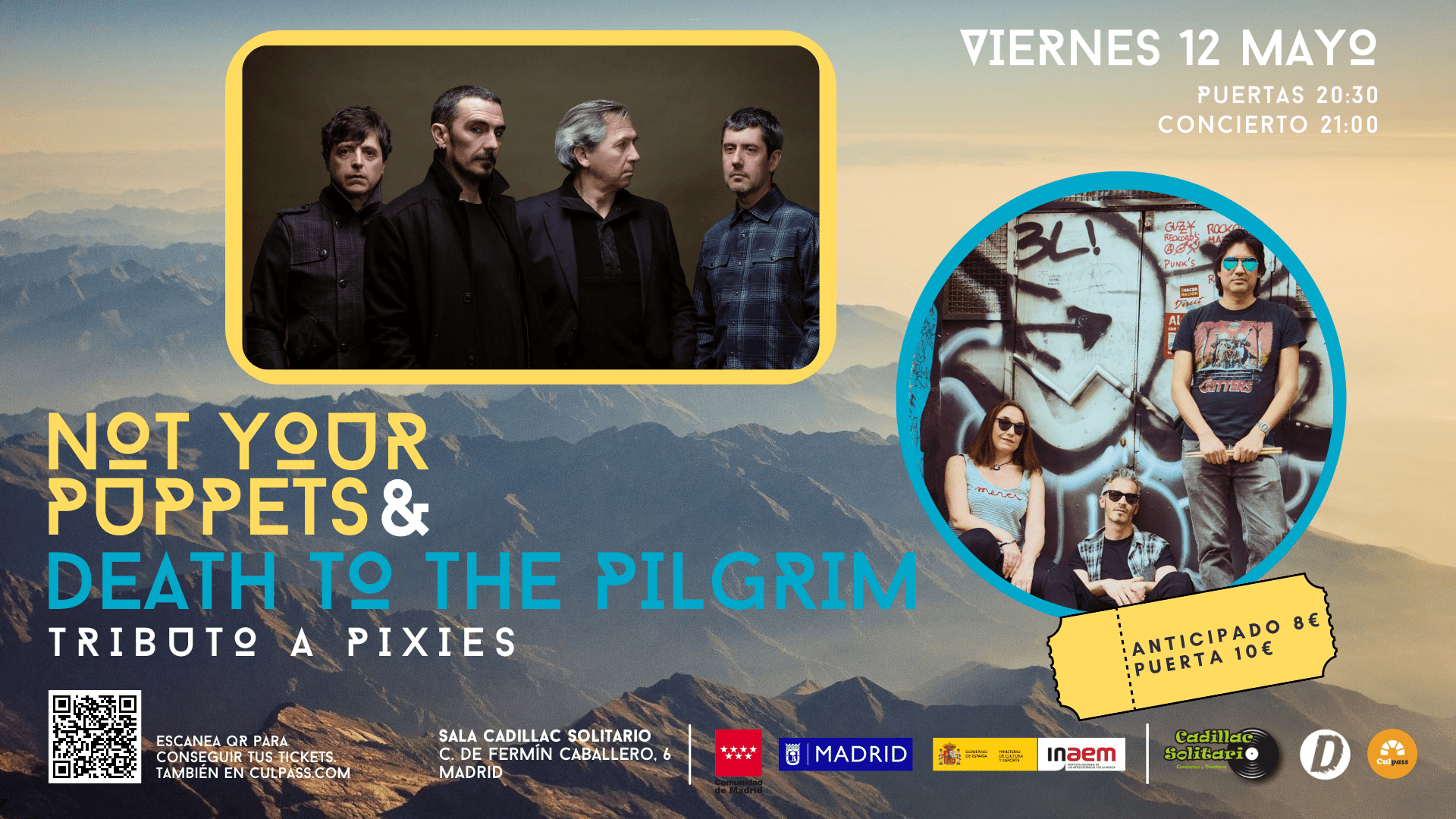 Concierto not your puppets + tributo pixies